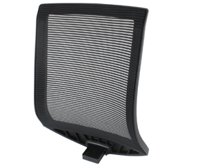 Backrest for office chairs with mesh fabric