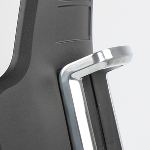 Detail of a backrest for a work chair manufactured by proroll