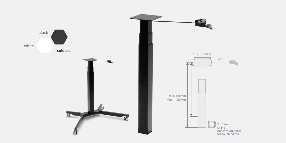 3TX3 - Ready-to-install height-adjustable table column TX Q3 ...