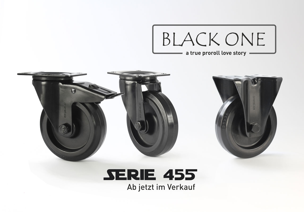 Serie Vollgummrädern - 455 schwarzen - mit GmbH Northcomp Transportrollen 2T3