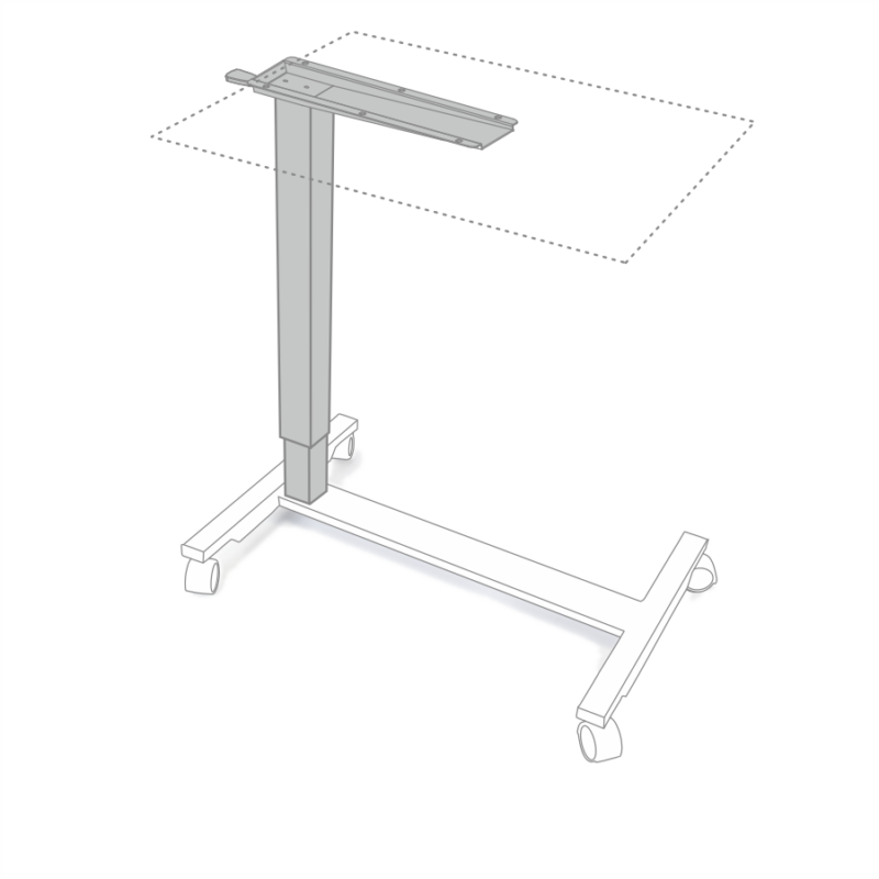 Colonne de table extensible au moyen d'une colonne hydraulique à pression de gaz