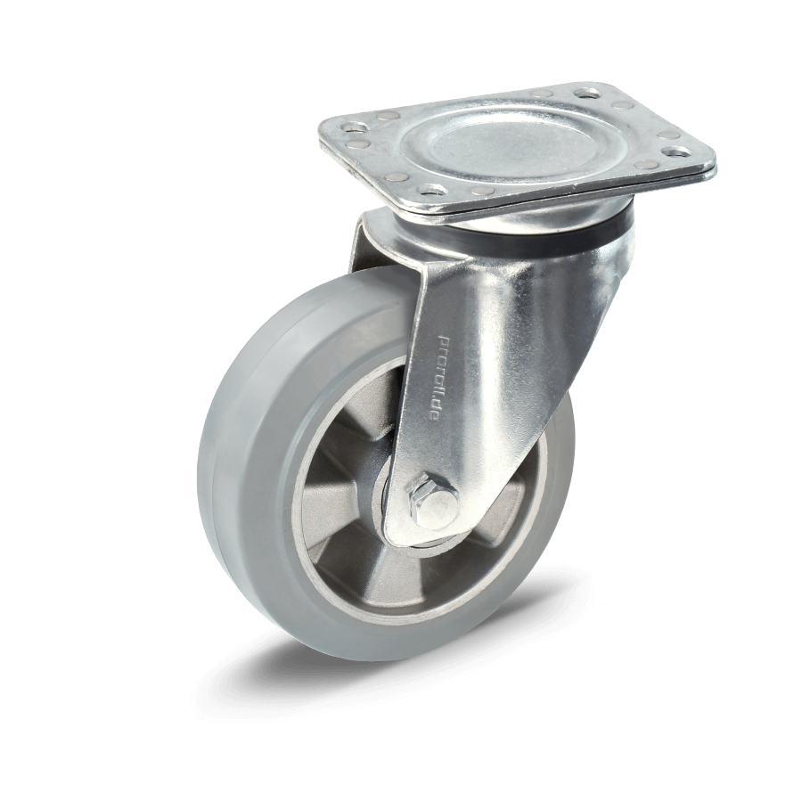Zestaw kołowy do dużych obciążeń z aluminiowymi obręczami, łożyskami kulkowymi i kółkami poliuretanowymi